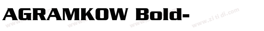AGRAMKOW Bold字体转换